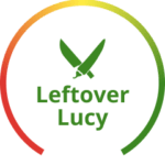 Leftover Lucy logo with a pepper and a knife